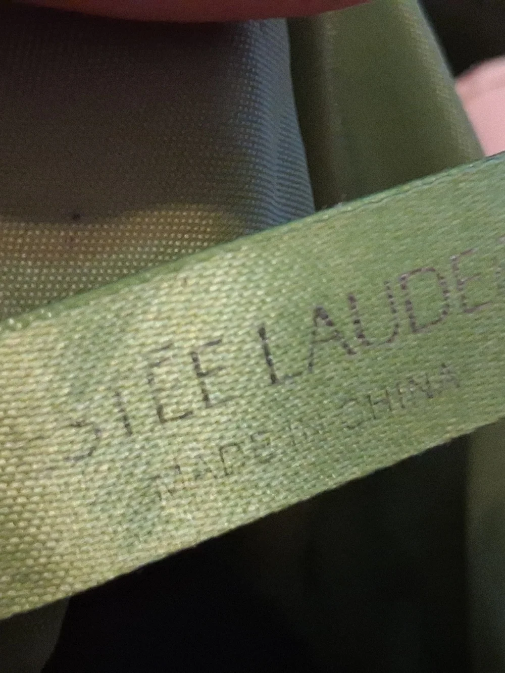 Estee Lauder Green and Light Pink Shoulder Bag